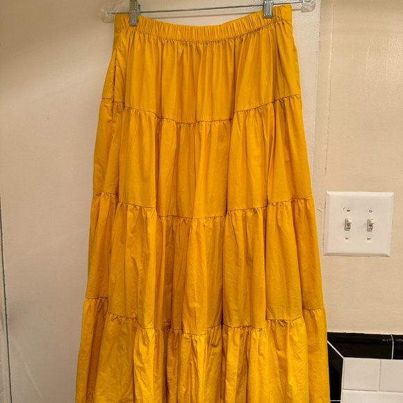 J. Crew Skirts J Crew Tiered Pullon Maxi Skirt Poshmark